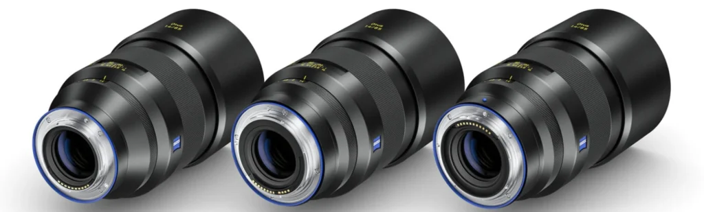 Dòng Zeiss Otus ML có các phiên bản ngàm E, RF và Z.
